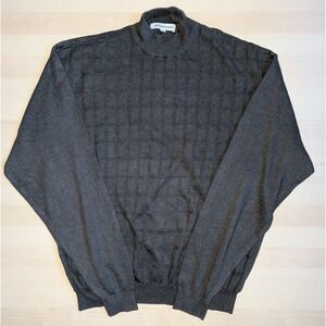 Pronto Uomo - Brown Grey - Silk Cotton - Pullover Sweater - Mens - XL